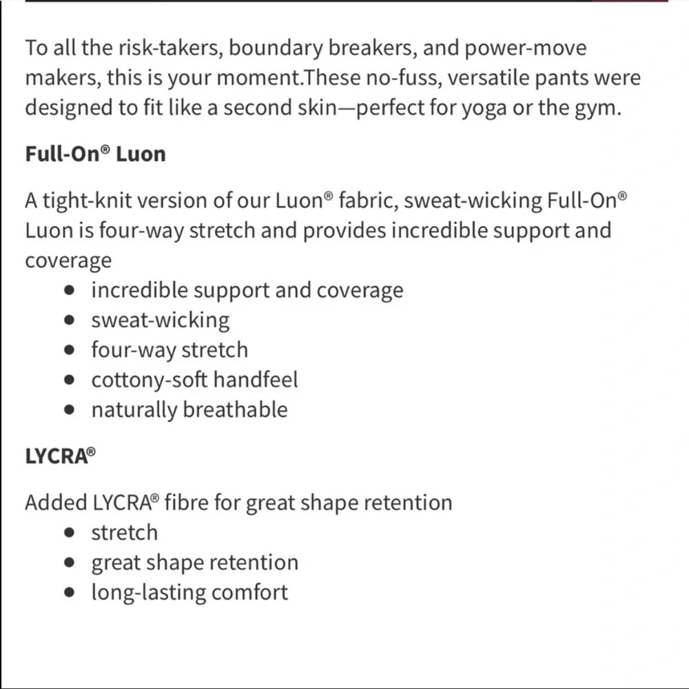 lululemon athletica euc no